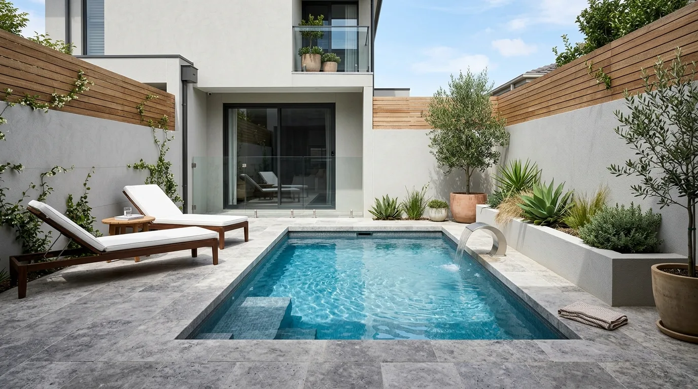 Pool With Slim Deck Border